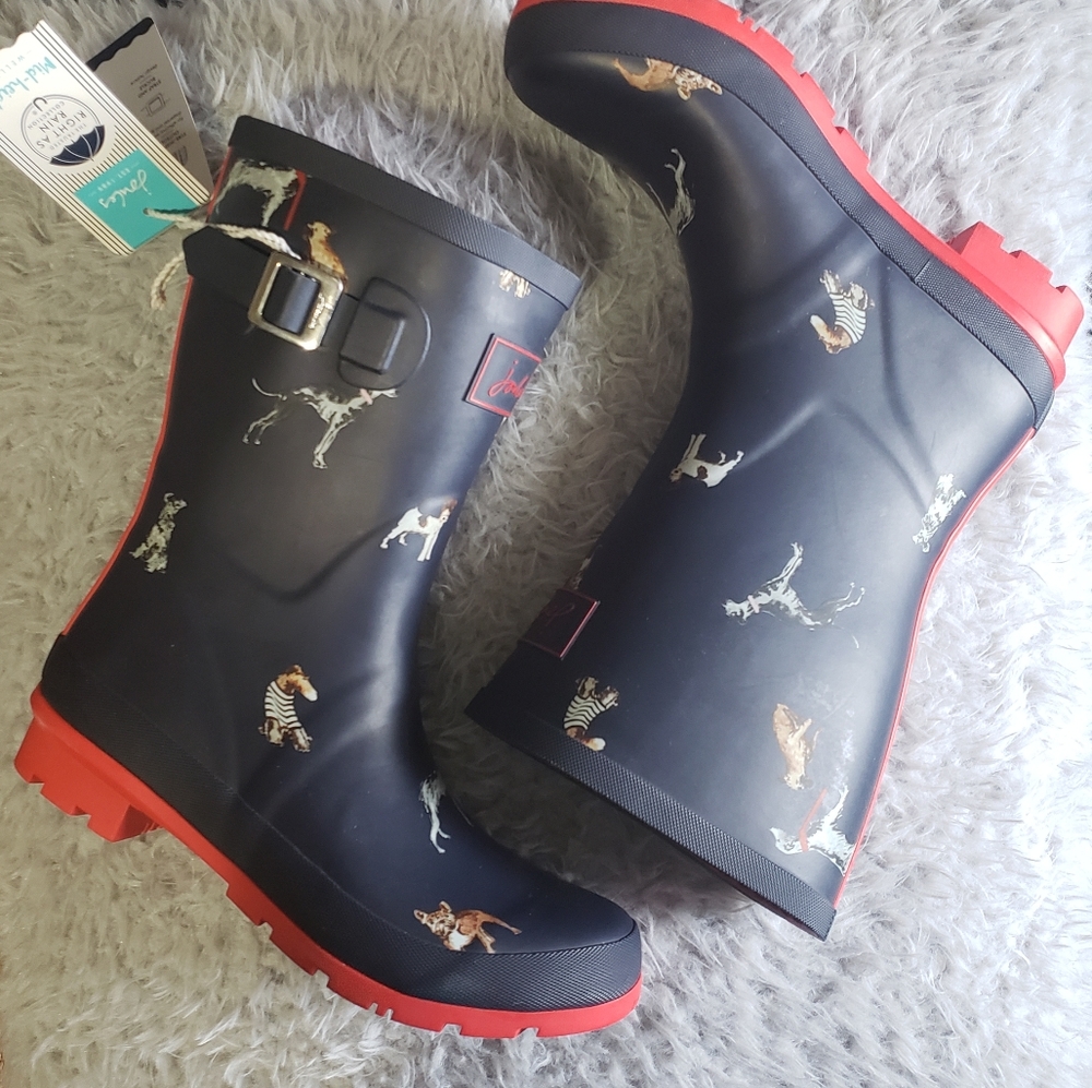 Joules Molly welly dog rainboots size 9